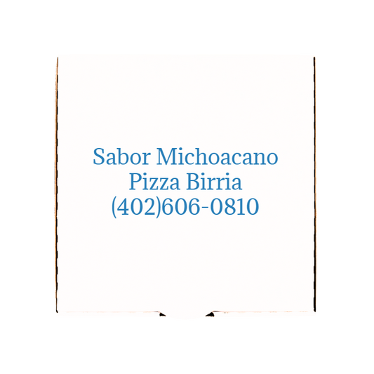 White Pizza Boxes with Custom Logo printed on top