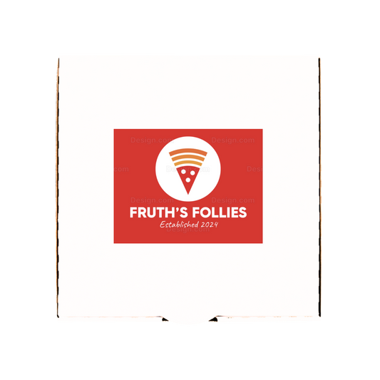 White Pizza Boxes with Custom Logo printed on top